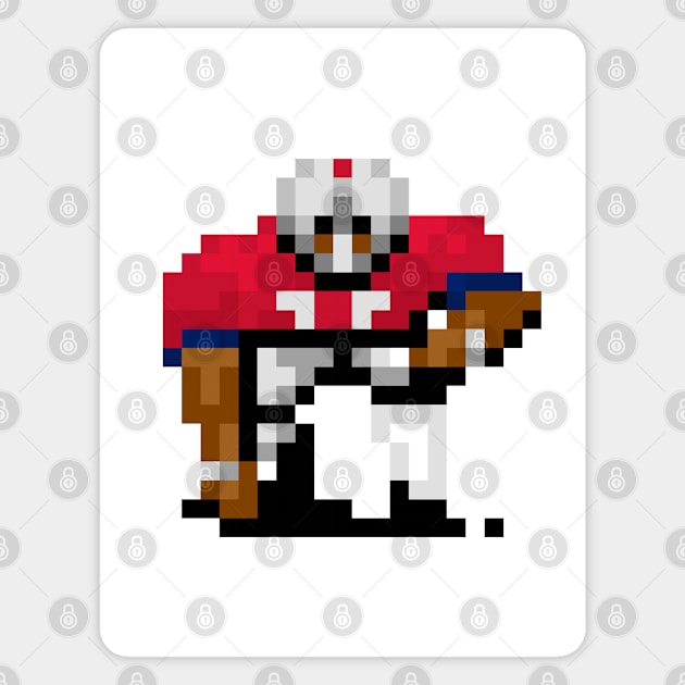 16-Bit Lineman - New England (Throwbacks) Magnet by The Pixel League